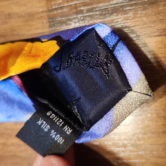 Jerry Garcia Men's Necktie Blue Yellow 100% Silk Liquid Torso Collection 53 - Picture 5 of 9